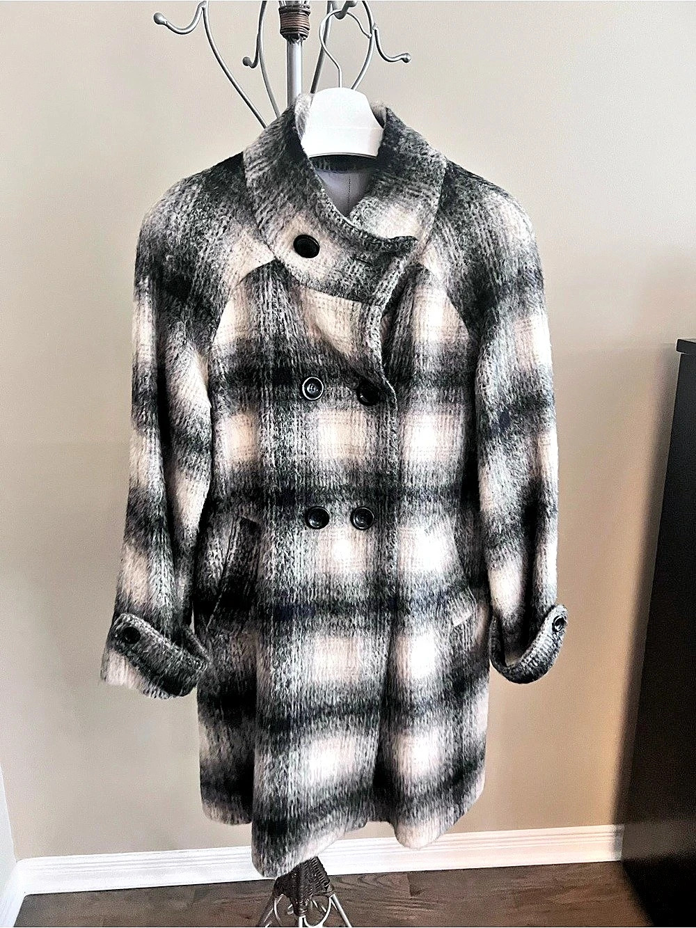 Wool Mohair Coat Size 38 Like New